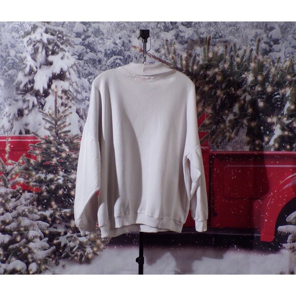 80s Christmas Sweatshirt Holiday Knit Santa Puppy Cute Funny Vintage Size 2XL - Picture 2 of 5